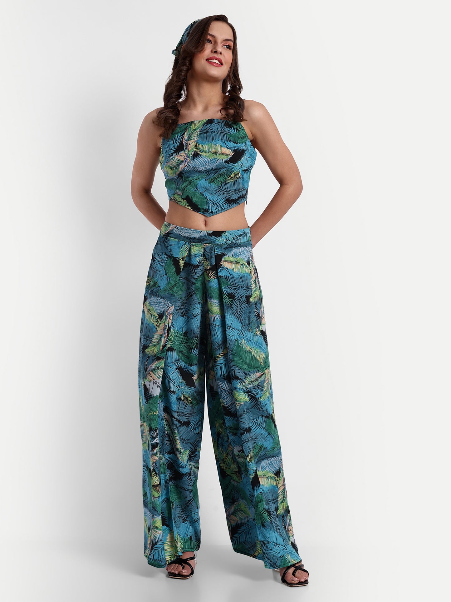 Essque Green Tropical Print Co-Ords Set