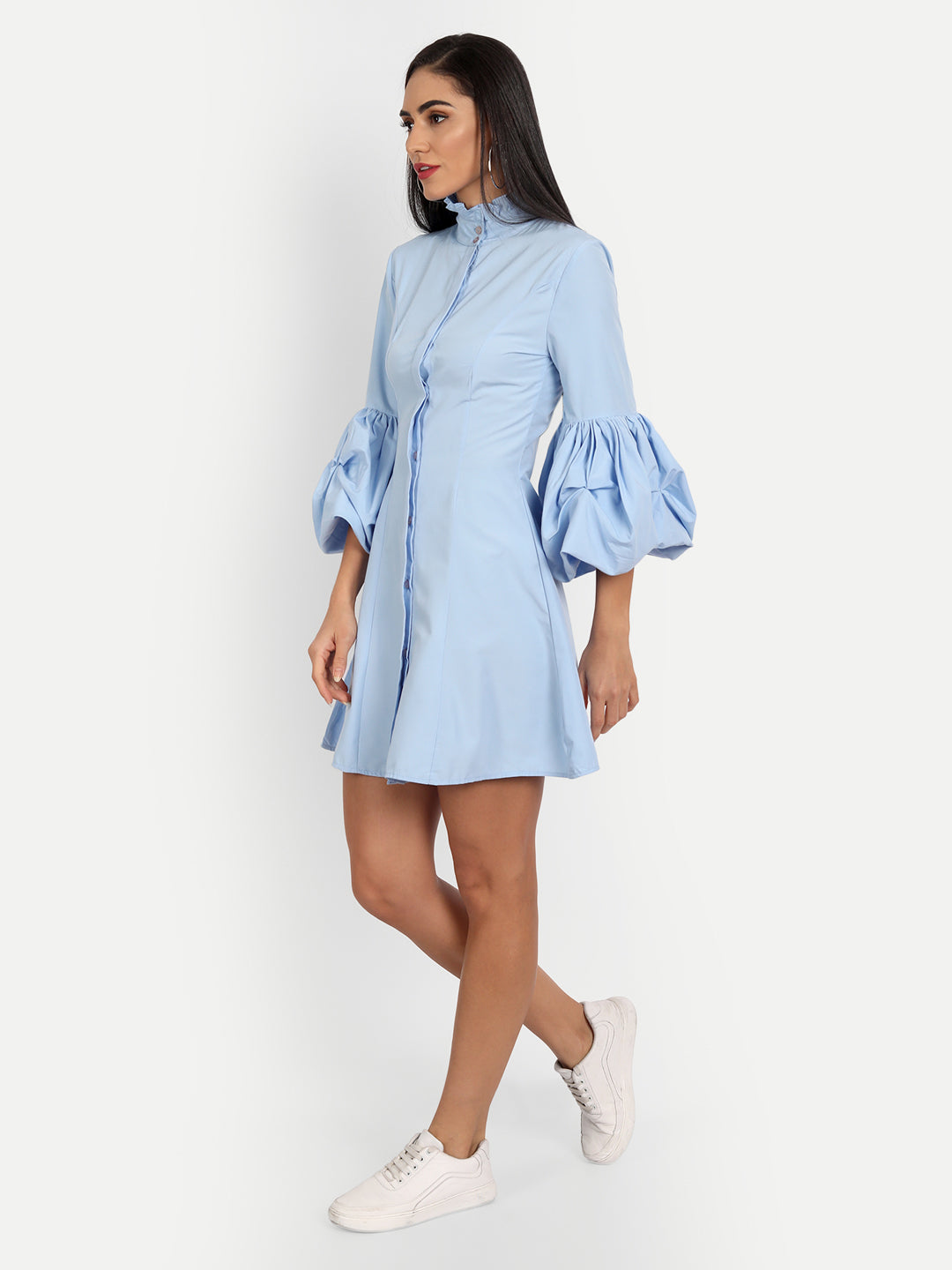 Essque Women Light Blue A-Line Mini Dress - Essque Attire With Attitude