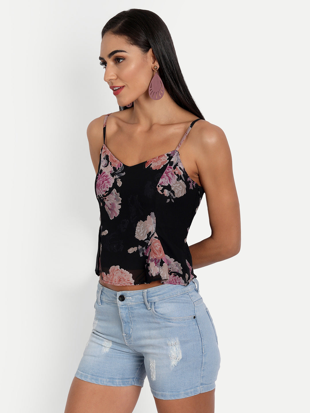 Essque Women Black Printed Peplum Top - Essque Attire With Attitude