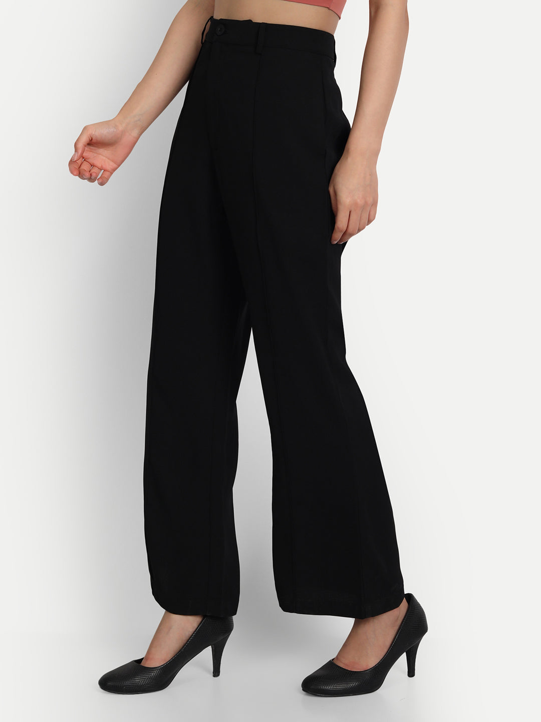 Essque Black Women Front Pintucks Trouser - Essque Attire With Attitude