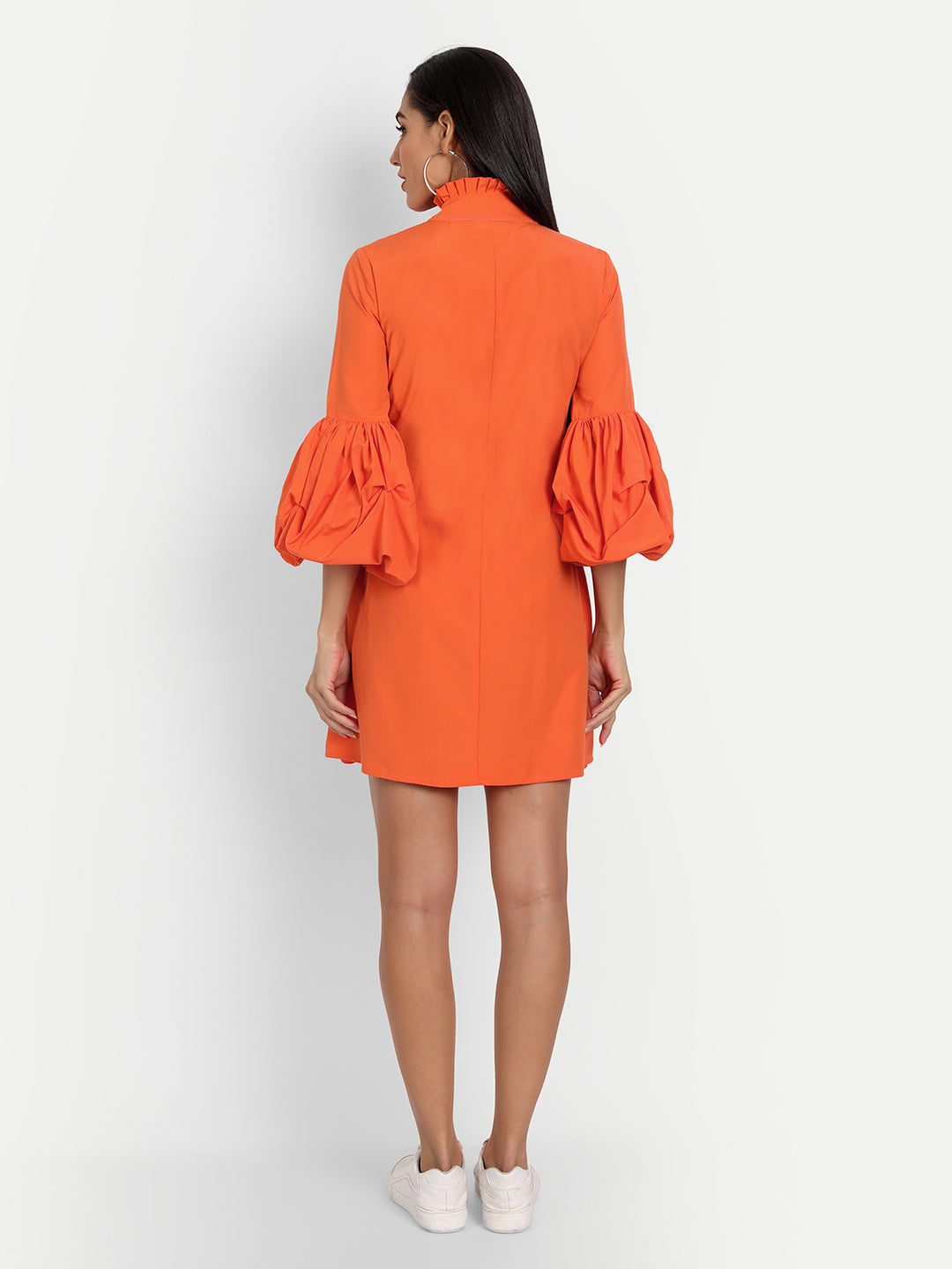 Essque Women Royal Orange A-Line Mini Dress - Essque Attire With Attitude