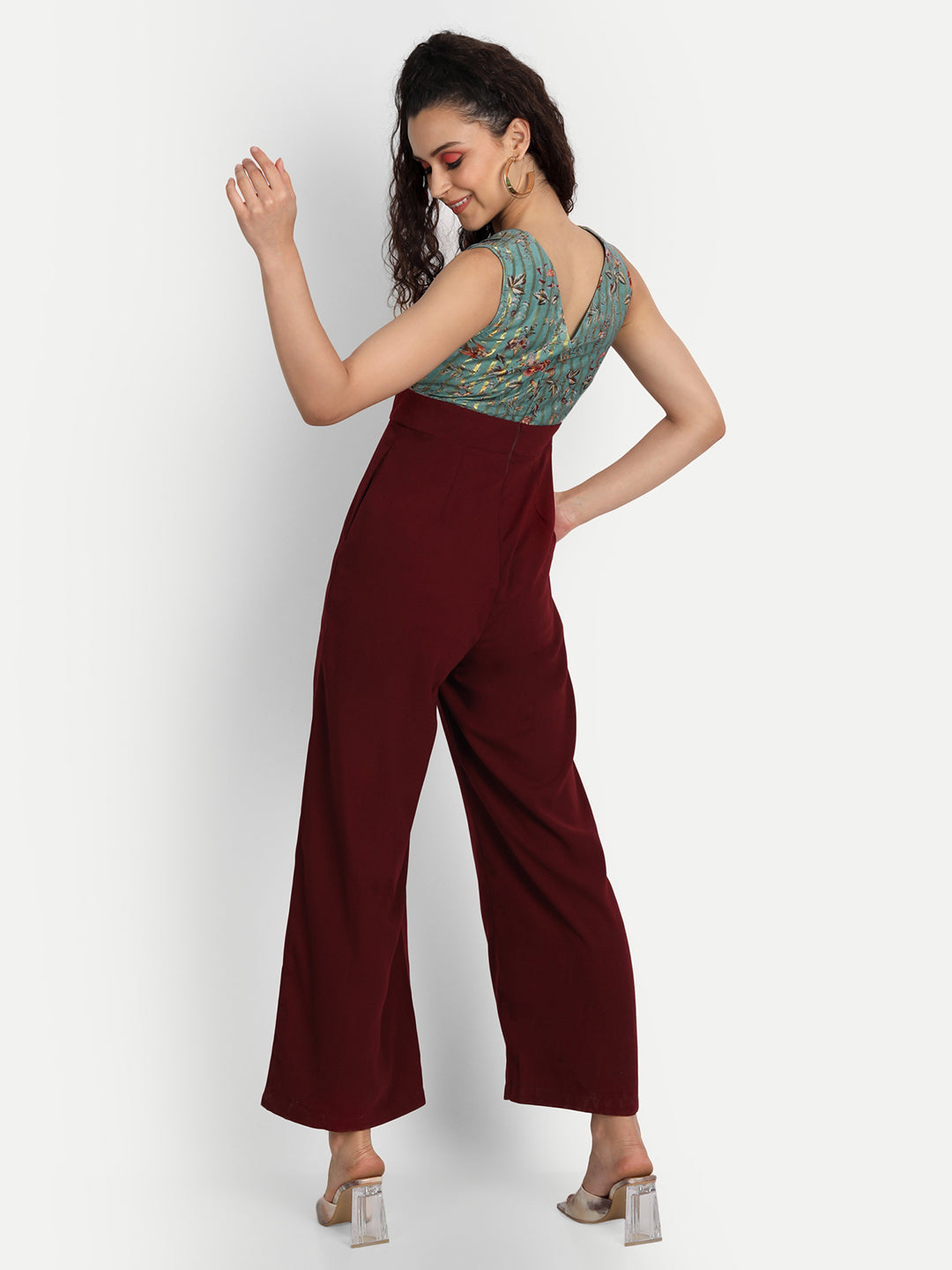 Essque Green Printed Front Detailed Jumpsuit - Essque Attire With Attitude