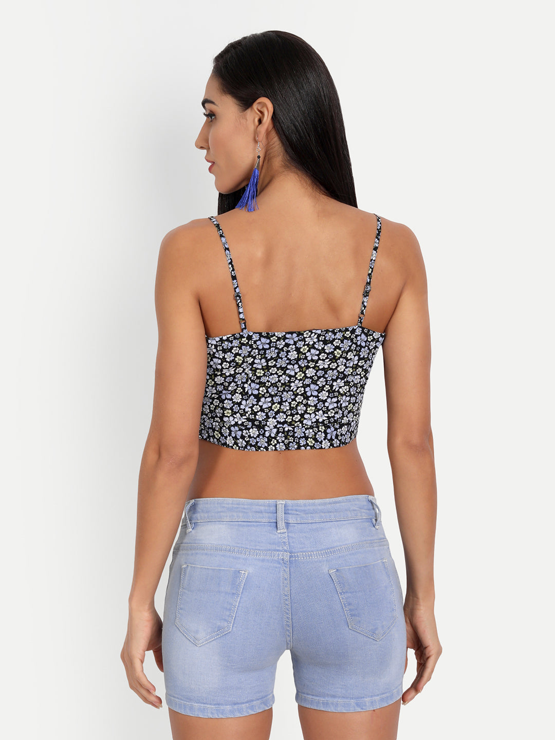 Essque Black Bubble Moss Print Crop Top - Essque Attire With Attitude