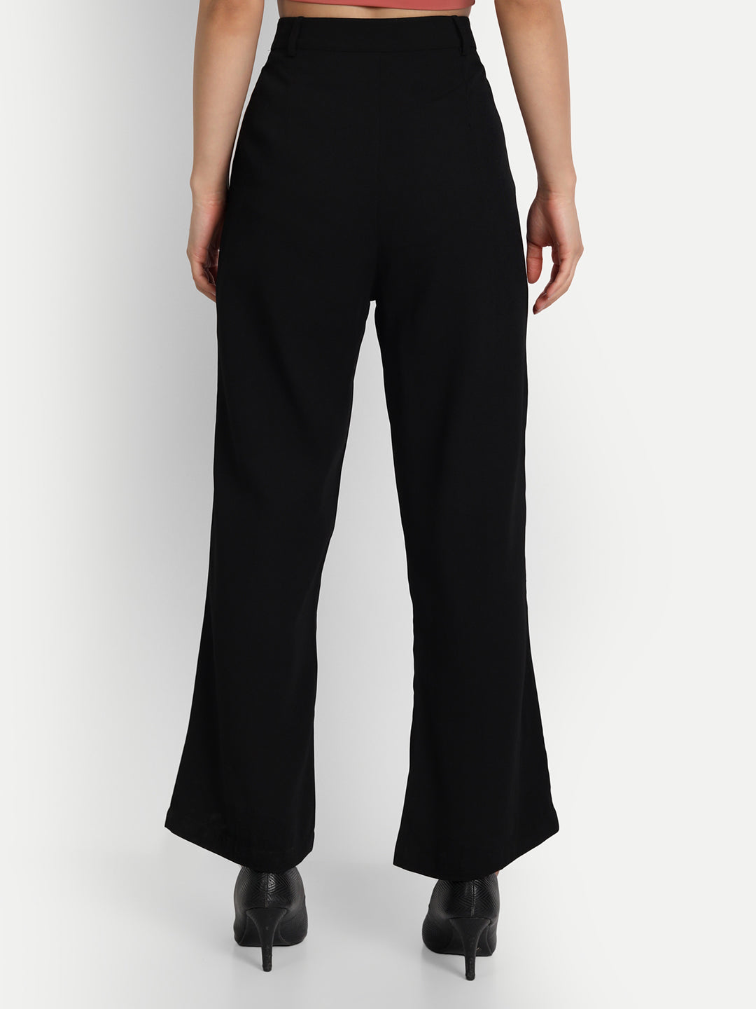 Essque Black Women Front Pintucks Trouser - Essque Attire With Attitude