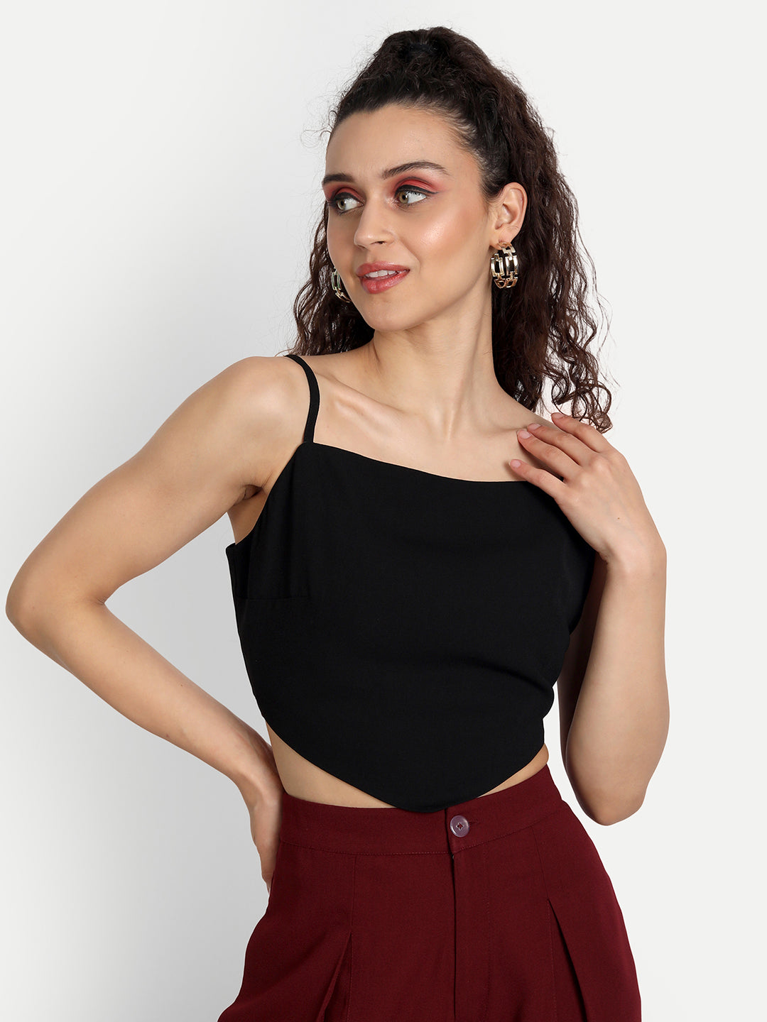 Essque Women Black Solid Tank Top - Essque Attire With Attitude