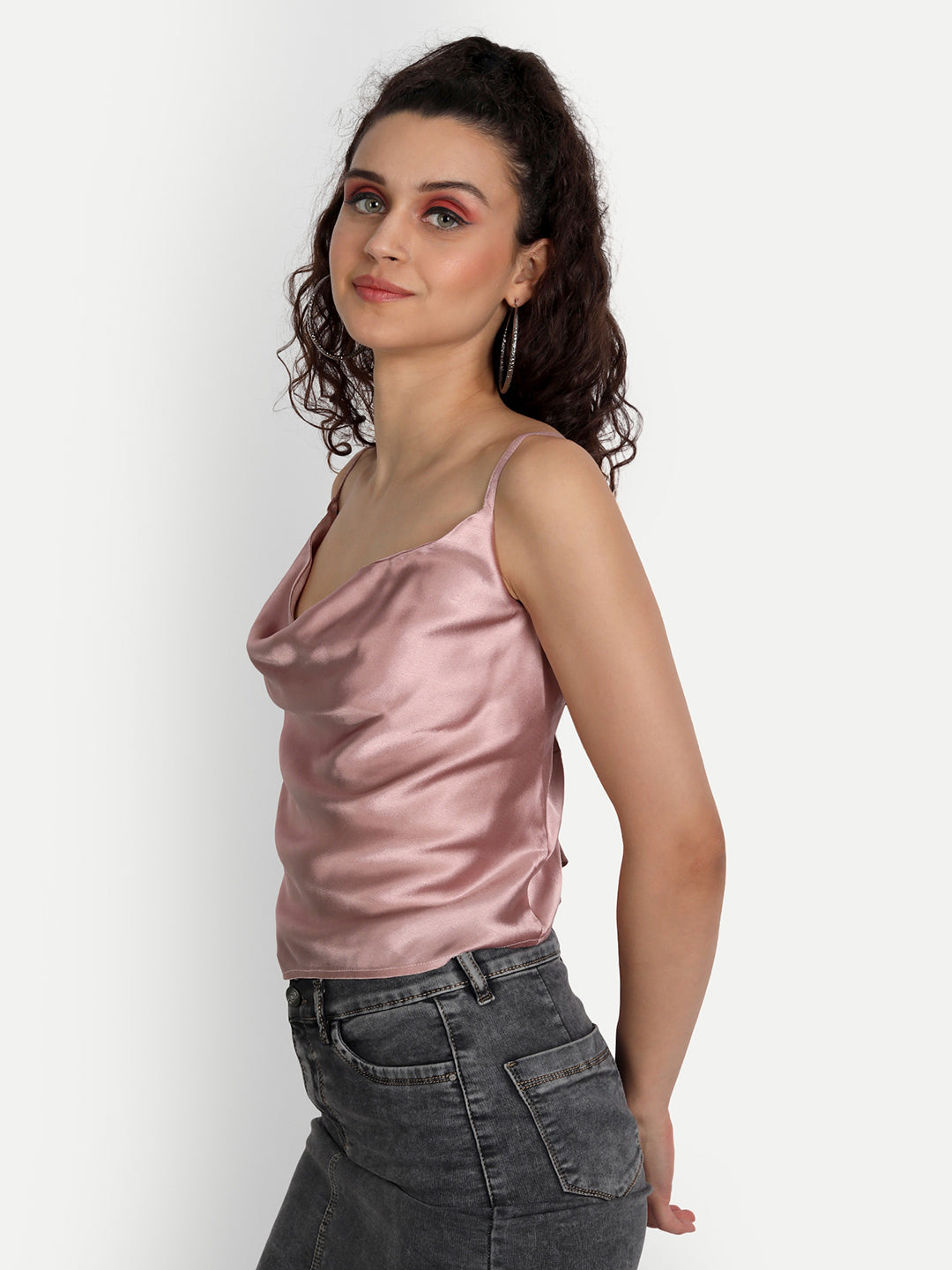 Essque Pink Women Cowl Neck Top - Essque Attire With Attitude