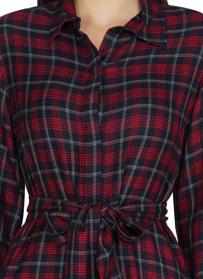 Essque Women Hight Low Check Shirt - Essque Attire With Attitude